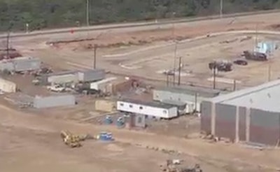 An overhead view of the new high school from KSAT TV footage.