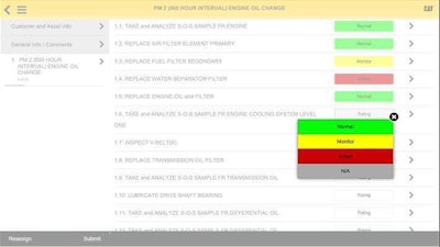 Cat Inspect on a Windows tablet.