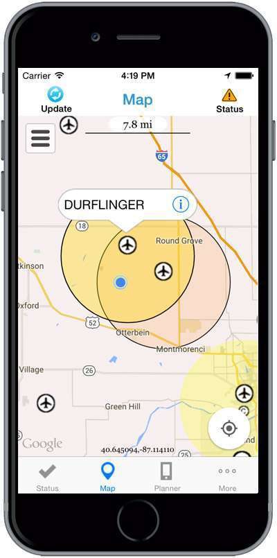 FAA B4UFLY drone app