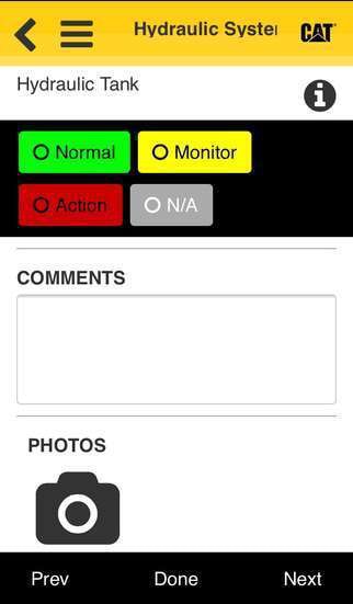The app on an iPhone.