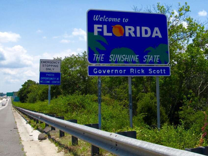 Florida welcome sign