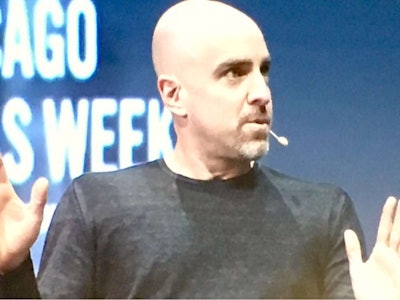 Uptake CEO Brad Keywell speaking in Chicago in October.