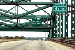 Maine welcome sign bridge