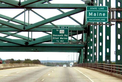 Maine Welcome Sign Bridge