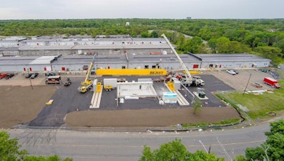 Rutger’s Bridge Evaluation and Structural Testing (BEAST) laboratory can simulate long-term stress conditions on bridge forms in months rather than years. (Photo: Drew Noel, Rutgers)