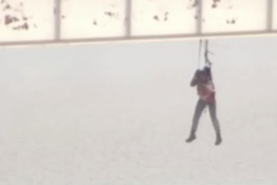Worker dangling from Texas bridge
