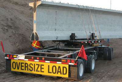 concrete beam on remote dolly