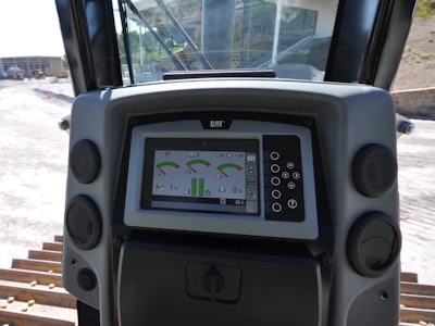 The Cat Slope Assist panel in the dashboard of the new D6N.