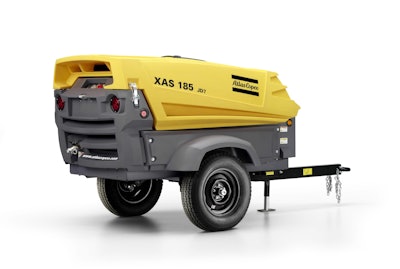 XAS 185 JD back view compressor HardHat