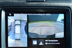 BrandMotion’s 360-degree Vision System allows for a side-by-side display of its overhead and rear/side camera views.