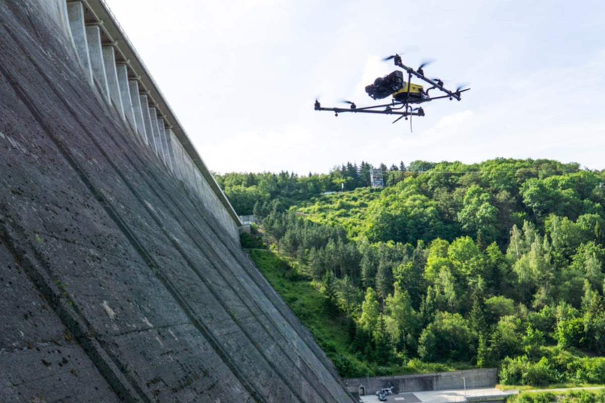 Topcon debuts the Falcon 8 a rotary wing drone for mass data