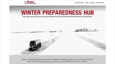 Ryder activated its online Winter Preparedness Hub which offers plenty of tips for winterizing fleets.