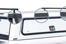 An illustration showing the aluminum framework beneath the HD Series cap’s fiberglass exterior.