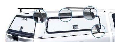 An illustration showing the aluminum framework beneath the HD Series cap’s fiberglass exterior.