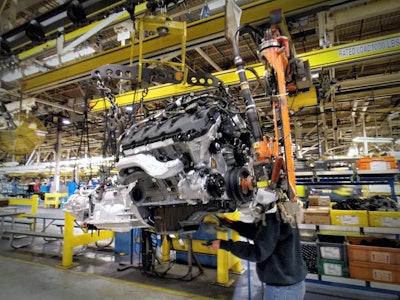 A 5-liter V8 as prepped for the CNG/-propane option. Initial cost of the setup is $315.