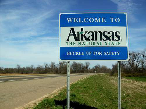 Arkansas welcome sign
