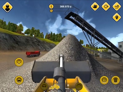 A still from Comstruction Simulator 2014 for the iPad and Android tablets.