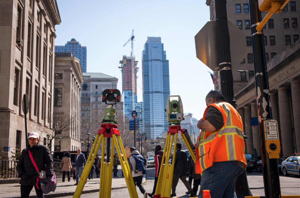 New York City NYC construction street