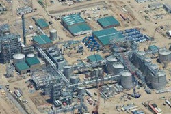 Layoffs continue for international biofuel giant Abengoa, with at least one U.S. newspaper reporting that the company has already filed for bankruptcy. Pictured here is Abengoa’s 1-year-old ethanol plant in Hugoton, Ks., which was shut-down last week.