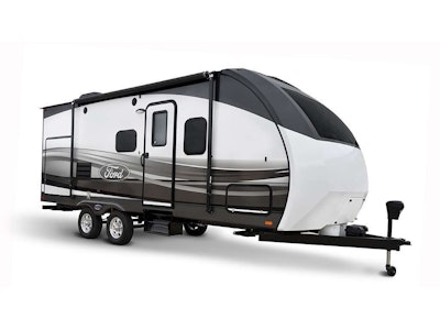 Ford has teamed up with travel trailer company Livin Lite to offer a line-up of Ford recreational trailers and campers.