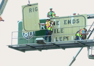 Caltrans sign replacement