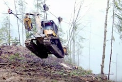 Cat track skidder zipline