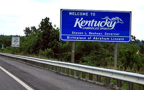 Kentucky welcome sign