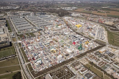An aerial shot of Bauma 2013.