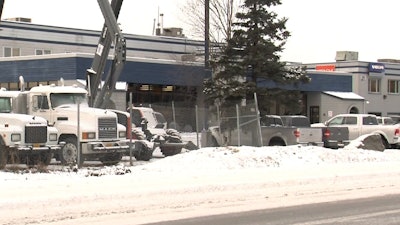 The exterior of Construction Machinery Industrial in Anchorage. Photo Credit: A still from KTVA TV.