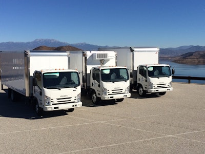 The 2016 Isuzu NPR lineup.