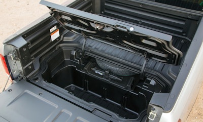 The improved in-bed trunk on the 2017 Ridgeline features a flat floor.