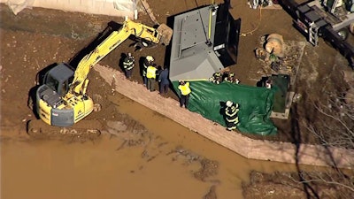 Chopper footage from WABC TV shows the generator.