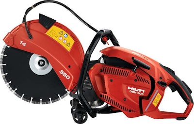 Hand held gas saw