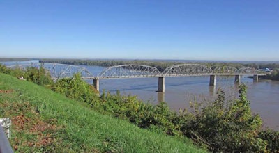 The Champ Clark Bridge, which links Pike County, Missouri, and Pike County, Illinois, is being replaced, with construction on the new bridge scheduled to end in Fall 2019.