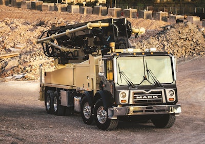 Mack’s TerraPro Cabover Concrete Pump config.