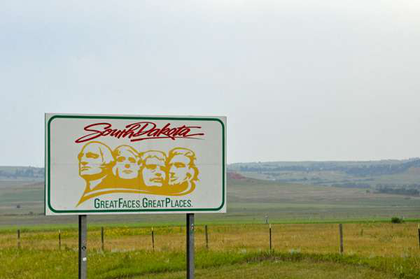 South Dakota welcome sign