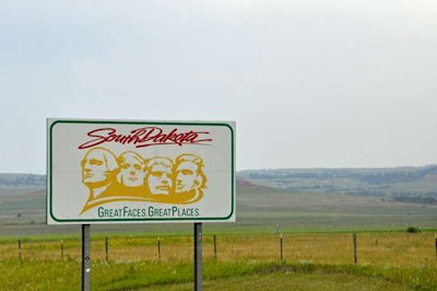 South Dakota welcome sign