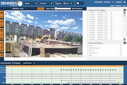 A jobsite view from Sensera’s cloud service.