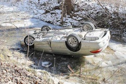 overturned car