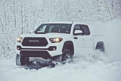 The Toyota 2017 Tacoma TRD Pro was unveiled this week at the Chicago Auto Show. One of its available colors is super white.