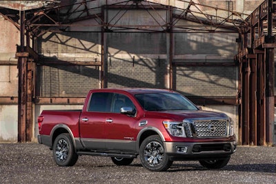 CHICAGO (Feb. 11, 2016)  Nissan TITAN will be available in 4x2 or 4x4 drive configurations with three cabin configurations  Crew Cab, King Cab and Single cab  and three bed lengths  5.5, 6.5 and 8 feet. Similar to TITAN XD, TITAN will be available in five trim levels  S, SV, PRO-4X, SL and Platinum Reserve. The TITAN will be powered by Nissans 5.6-liter Endurance® V8 gasoline engine capable of 390 horsepower and 401 lb.-ft. of torque. This engine will be mated to a 7-speed automatic transmission. A V6 gasoline engine will also be available (details to be announced at a later date).