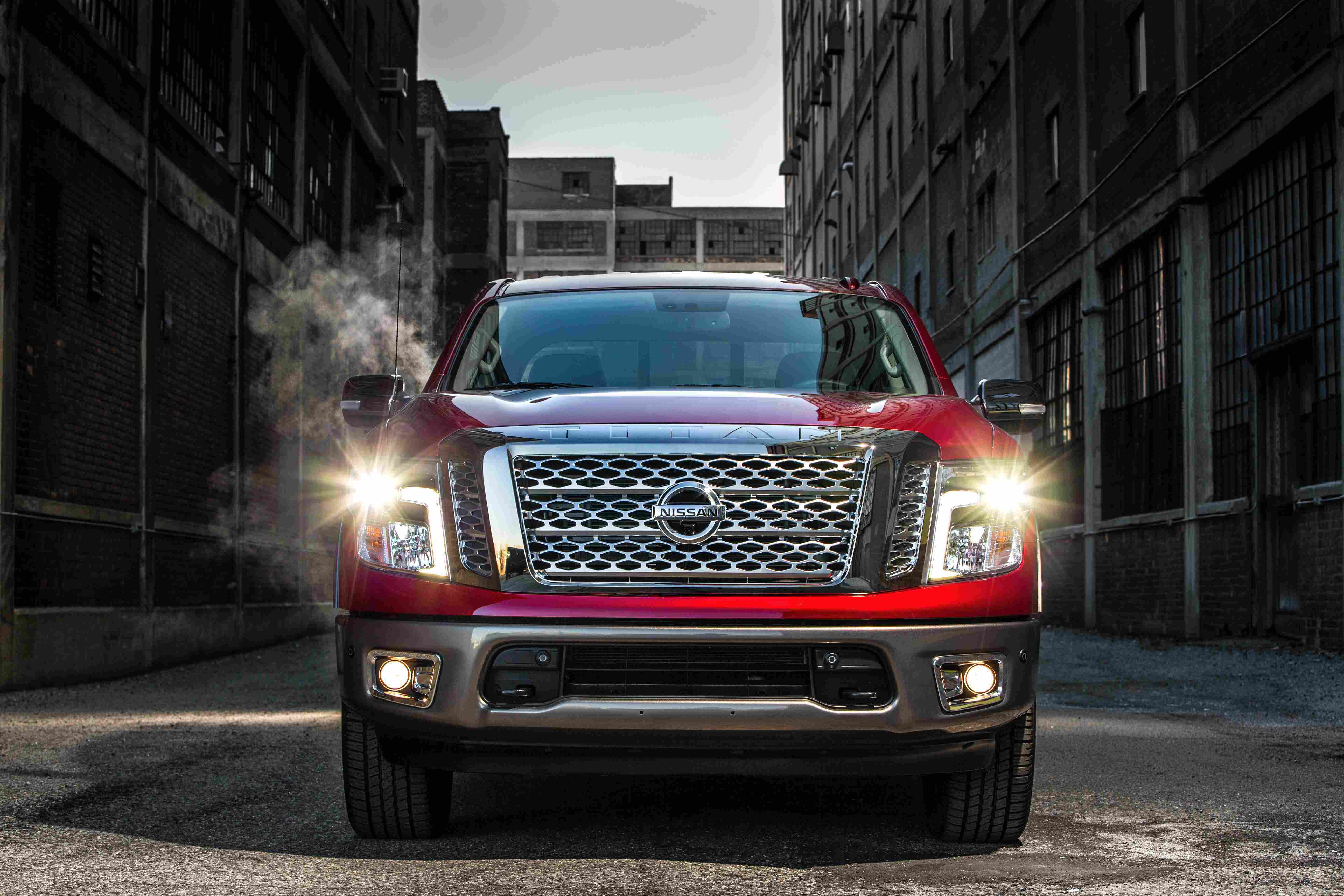CHICAGO (Feb. 11, 2016)  Nissan TITAN will be available in 4x2 or 4x4 drive configurations with three cabin configurations  Crew Cab, King Cab and Single cab  and three bed lengths  5.5, 6.5 and 8 feet. Similar to TITAN XD, TITAN will be available in five trim levels  S, SV, PRO-4X, SL and Platinum Reserve. The TITAN will be powered by Nissans 5.6-liter Endurance&circledR; V8 gasoline engine capable of 390 horsepower and 401 lb.-ft. of torque. This engine will be mated to a 7-speed automatic transmission. A V6 gasoline engine will also be available (details to be announced at a later date).