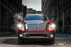 CHICAGO (Feb. 11, 2016) – Nissan TITAN will be available in 4x2 or 4x4 drive configurations with three cabin configurations – Crew Cab, King Cab and Single cab – and three bed lengths – 5.5, 6.5 and 8 feet. Similar to TITAN XD, TITAN will be available in five trim levels – S, SV, PRO-4X, SL and Platinum Reserve. The TITAN will be powered by NissanÂ’s 5.6-liter Endurance® V8 gasoline engine capable of 390 horsepower and 401 lb.-ft. of torque. This engine will be mated to a 7-speed automatic transmission. A V6 gasoline engine will also be available (details to be announced at a later date).