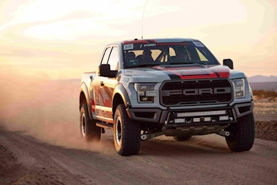 All-new 2017 F-150 Raptor race truck continues Ford’s tradition of demonstrating the toughness and durability of F-150 through off-road competition.