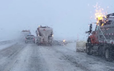 A video showing a pickup cutting-off a snowplow in Colorado has gone viral.