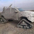 Kurdish fighters recently seized a Toyota Hilux from ISIS terrorists who had added an all-terrain track system.