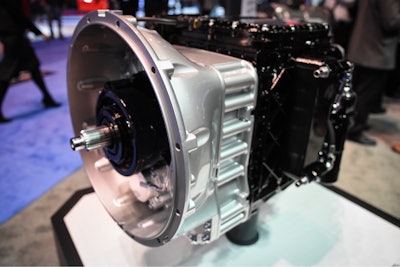 The 13-speed mDrive HD is made possible by a 4.75-inch extension located between the bell housing and main case of the transmission. Photo credit: Wayne Grayson/Equipment World