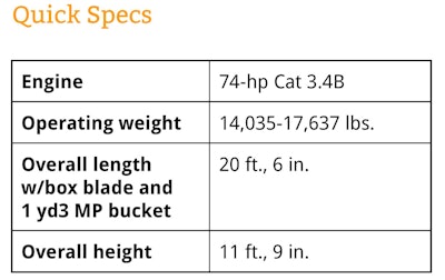 Cat 415F2 IL skip loader specs