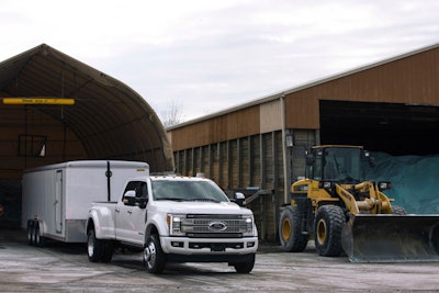 Ford Super Duty with Komatsu loader