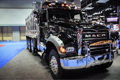 Mack Granite in dump configuration. Photo credit: Wayne Grayson/Equipment World